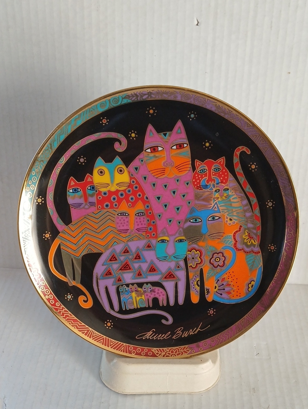 Laurel Burch Fabulous Felines Limited Edition Fine Porcelain Decorative Plate